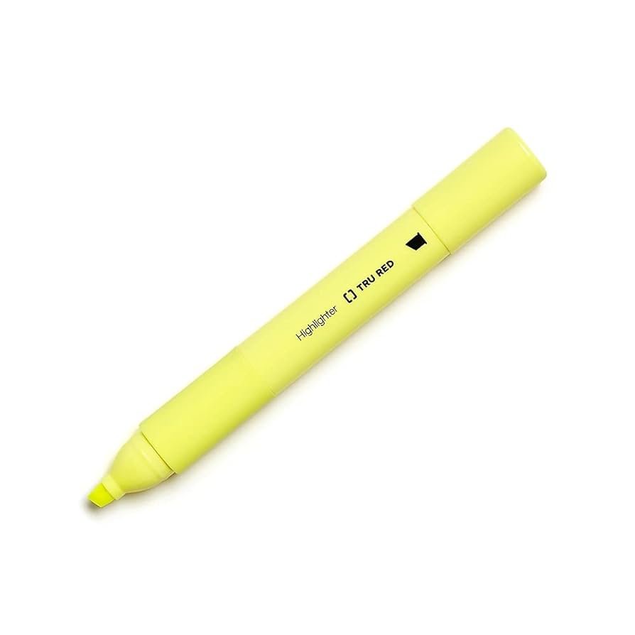 Amazon.com : STAPLES TRU RED Tank Highlighter with Grip